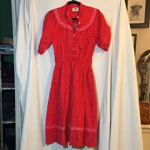 Red Vintage Prairie Women's Dress